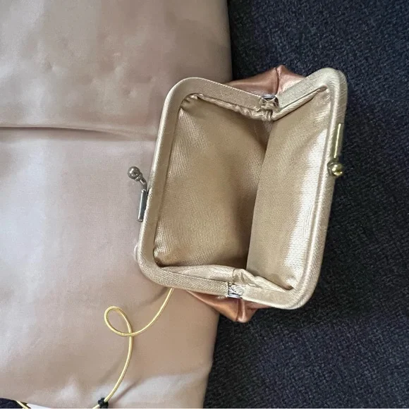 NWT 1950s vintage silk ‘After Five’ Lowy &Mund evening clutch purse w coin purse - Picture 6 of 9